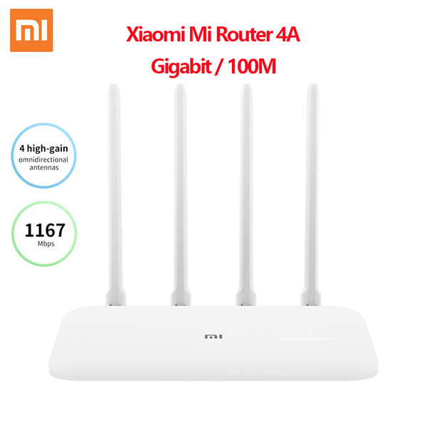 Xiaomi Mi Router 4A Gigabit Edition 100M 1000M 2.4GHz 5GHz WiFi ROM 16MB DDR3 64MB 128MB High Gain 4 Antennas Remote APP Control