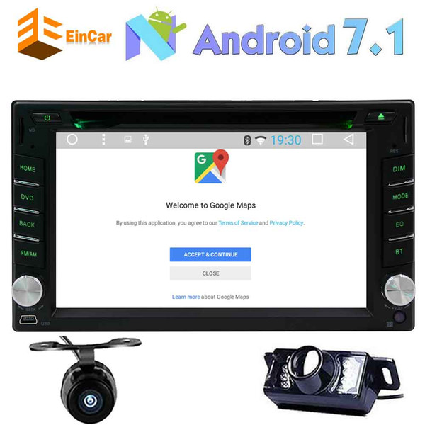 EinCar Android 7.1 Car DVD Player Double Din 6.2'' Car Stereo Touchscreen In Dash GPS Navigation Car Multimedia Radio Receiver Bluetooth