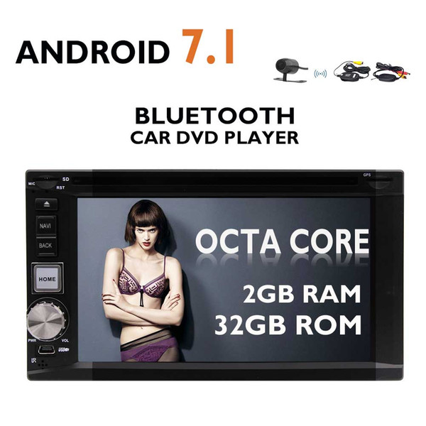 2GB+32GB 8 Core EinCar Universal Double Din 6.2'' Android 7.1 HeadUnit Car Stereo Radio Receiver GPS Navigation car DVD Player MirrorLink