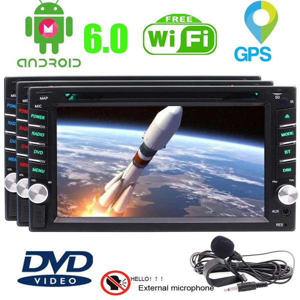 EinCar External Microphone+Android 6.0 Car Stereo In Dash Navigation GPS Car Radio Double Din Vehicle car DVD Player AM FM Radio WiFi