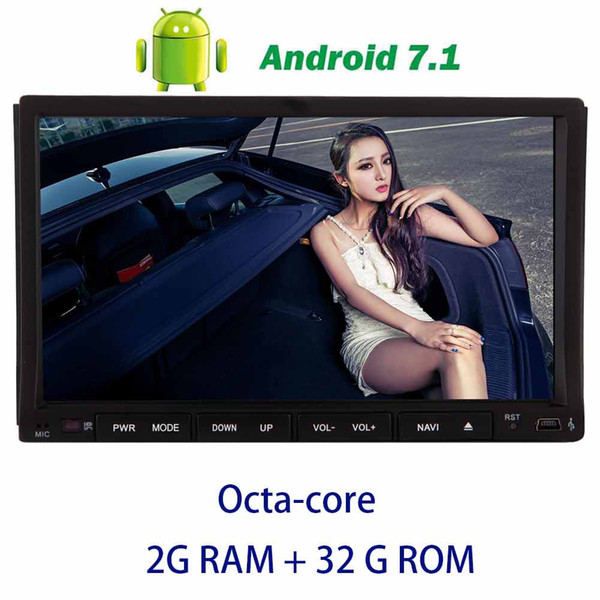 Android 7.1 Octa-core Car dvd Radio Stereo 7 Sliding Capacitive Touchscreen Autoradio in Dash car audio GPS Navigation support OBD2,DAB+