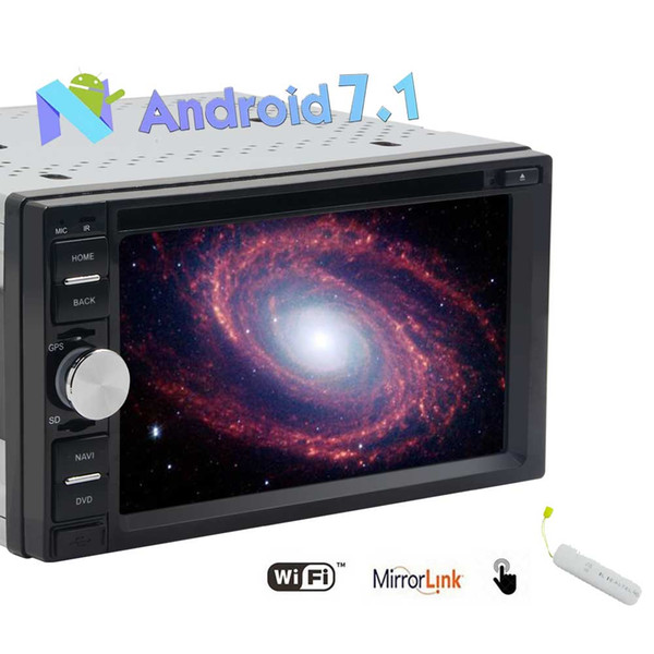 Android 7.1 Double Din Octa-core Car Stereo Autoradio 6.2'' Touch Screen 2G+32G GPS Navigation Audio Bluetooth car DVD Player USB SD