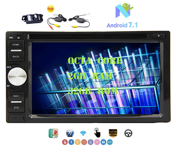 Android 7.1 Octa-core 2GB+32GB Car Stereo CD car DVD Player 6.2