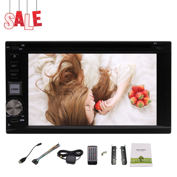 1080P Video 6.2''Android7.1 Double din Car DVD Player 2GB+32GB Car Stereo GPS Navigation USB/SD FM AM RDS Autoradio Steering Wheel