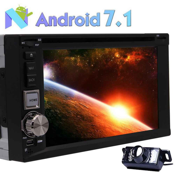 6.2'' HD Capacitive Multi-touchscreen 1024*600 OCTA-core Android 7.1 Car dvd Headunit Autoradio Bluetooth Double Din Car Stereo GPS Sat Nav