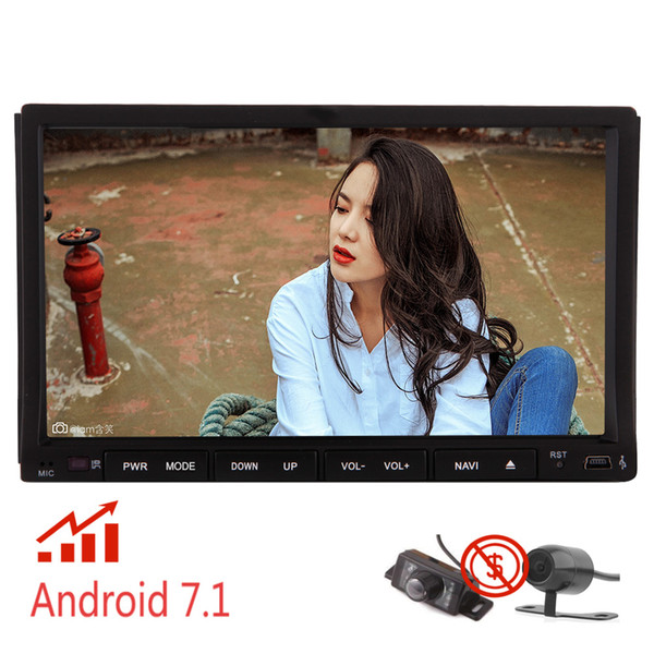 Android 7.1 Octa-core 2GB 32GB Car Radio Auto Video 2Din In Dash Car dvd Stereo GPS Navigation 1024*600 AM FM WIFI Bluetooth