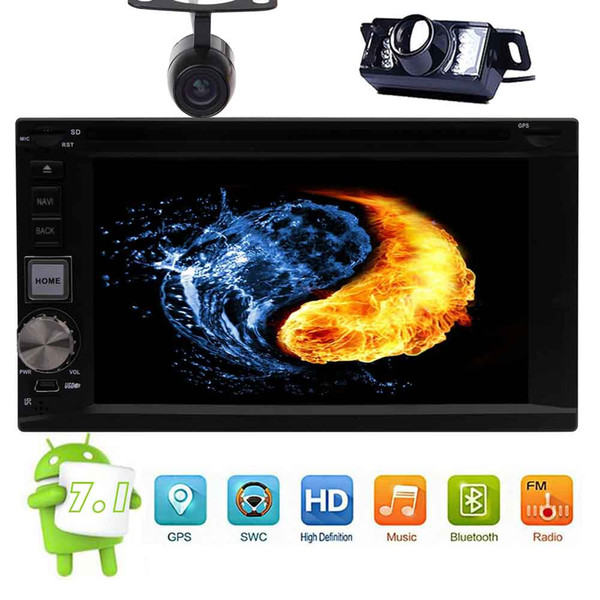 OCTA core Android 7.1 Stereo 2 DIN 6.2'' Touchscreen Capacitivo car DVD CD Video Car Player HeadUnit Radio Tuner WiFi Bluetooth