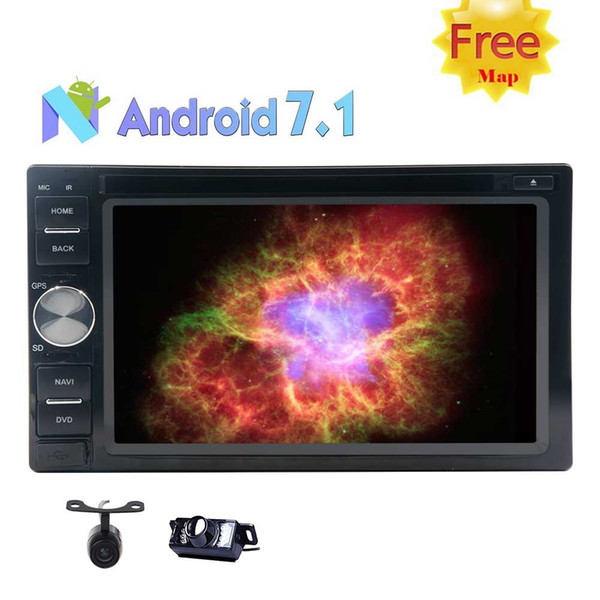 Front&Rear Camera Octa Core 2GB+32GB Stereo Double Din Car DVD CD Multimedia Player Bluetooth Headunit GPS Navigation WIFI Radio Receiver