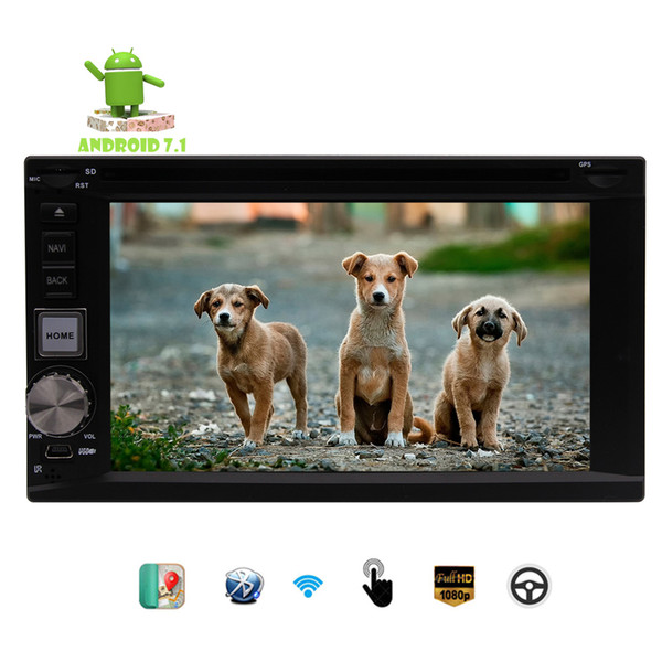 Android 7.1 Car Stereo 2G RAM Double Din In Dash GPS Navigation car DVD CD Player 2din Auto Radio Bluetooth Stereo WiFi