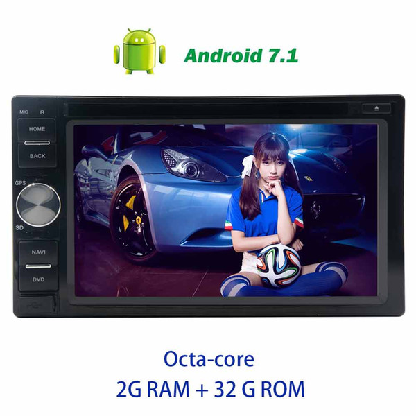 Car dvd Player Double din 2 din in dash car PC Android 7.1 car radio Stereo Octa-core GPS Navigation DVR,CAMERA