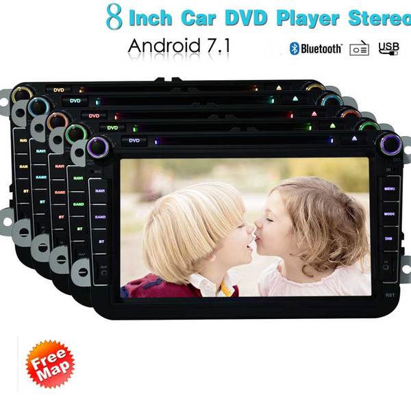 In Dash Android 7.1 Car Stereo Double 2 din Head Unit Car DVD Player 2GB+32GB Autoradio Entertainmen system BT Wifi Mirrorlink MAG