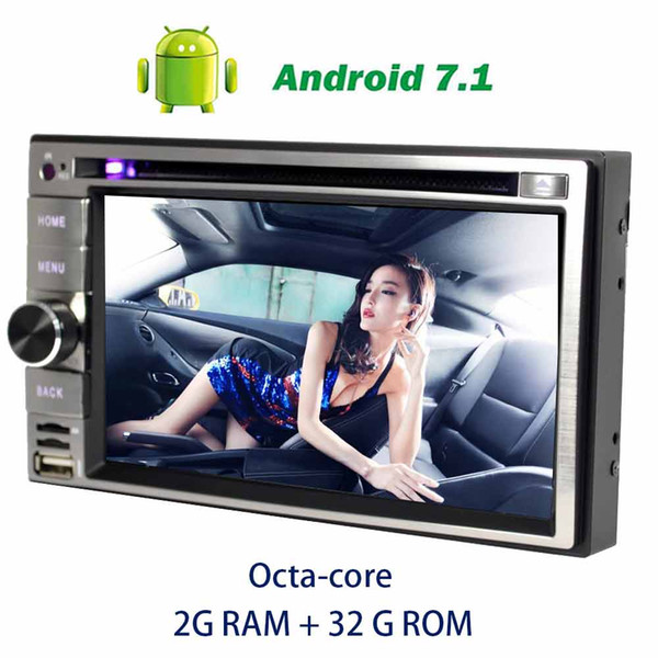 6.2'' Android 7.1 Car dvd Radio Stereo pc system unit in Dash Double din Octa-core Headunit GPS Navigation Bluetooth FM AM