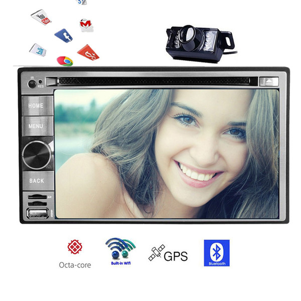 EinCar Universal 2 din Android 7.1 Car DVD Player GPS Navigation WiFi Autoradio Bluetooth Radio Octa Core 6.2'' TouchScreen in Dash