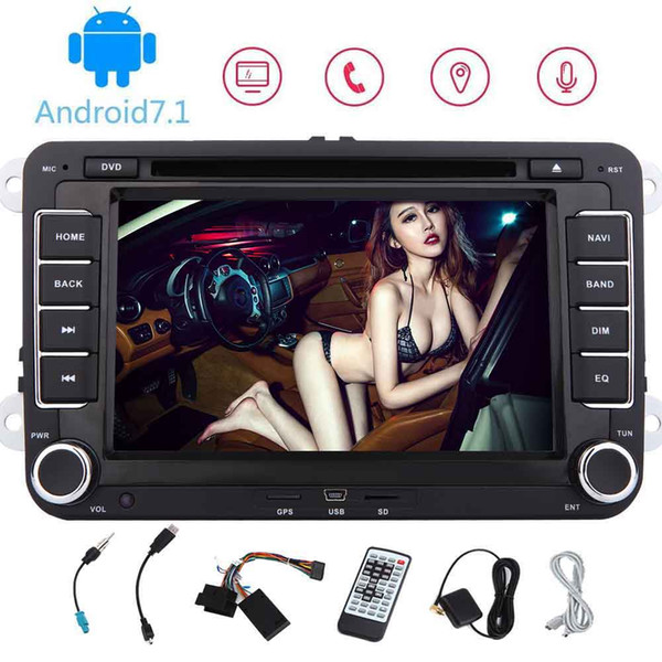 Eincar Android 7.1 Car GPS Navigation Double 2 Din 7'' in Dash Car DVD CD Stereo Player Head Unit for Volkswagen VW