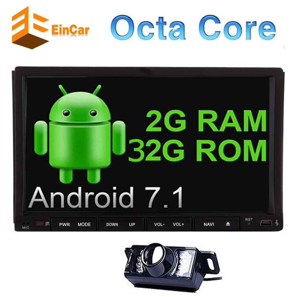 Reversing Camera+EinCar Android 7.1 Car DVD Player 7'' Double Din Car Stereo In Dash GPS Navigation Radio Multimedia System Bluetooth/WiFi