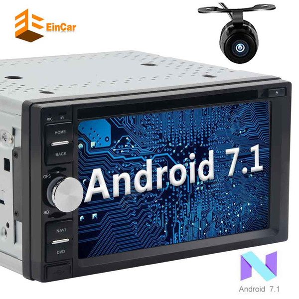 Double Din EinCar Android 7.1 Car DVD Player 6.2'' HD TouchScreen Car Stereo GPS Navigation In Dash Bluetooth Vehicle Radio Receiver