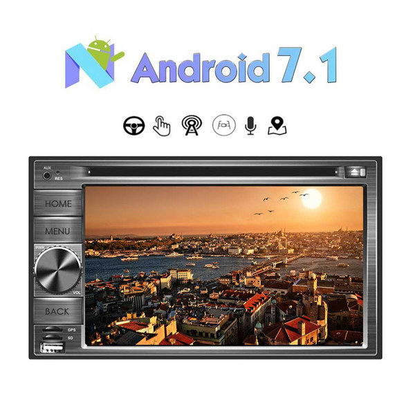 6.2'' Android 7.1 Car Stereo Double Din 2G+32G Radio in Dash HD Muti-Touchscreen car DVD Player Octa-Core GPS Navigation Wifi Bluetooth