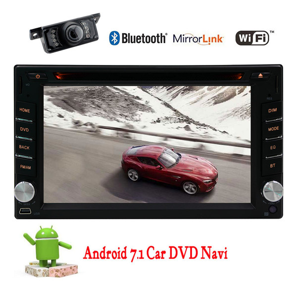 Android 7.1 Stereo in dash 6.2'' Double Din in Dash Car Radio Video car DVD Player Hands-free Bluetooth Car deck GPS