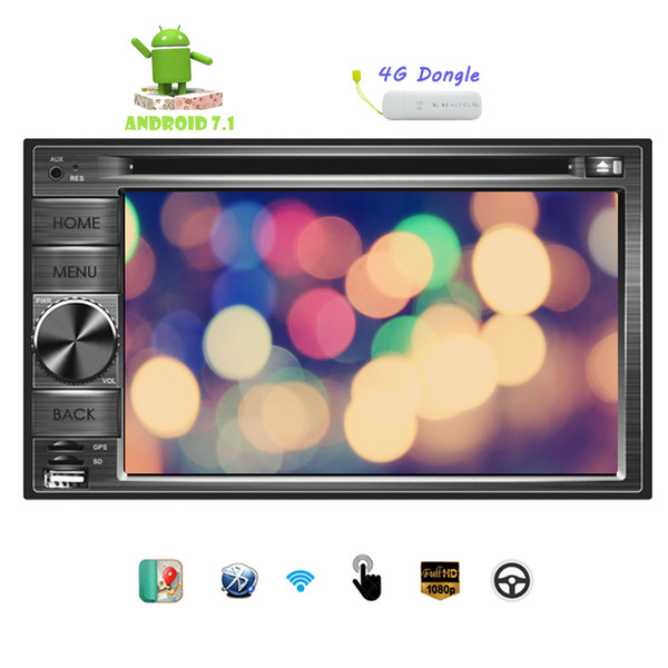 4G Dongle+Android 7.1 System Octa-Core Car DVD Player 6.2