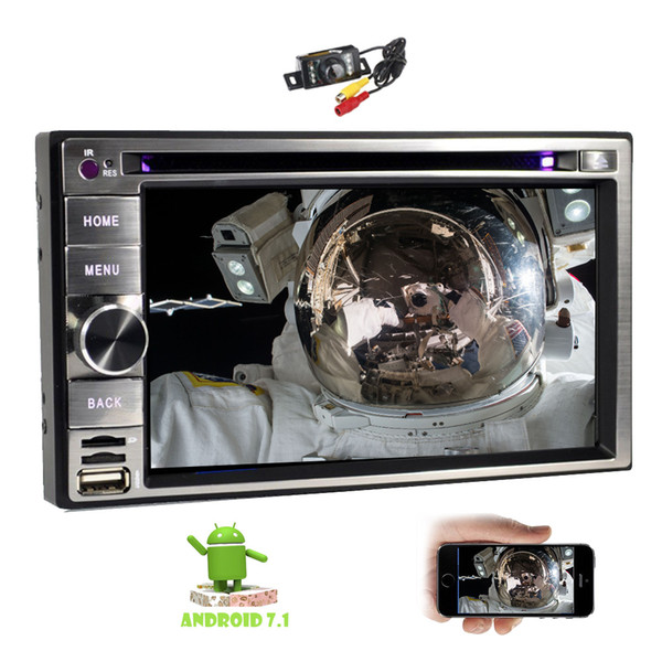 Rear Camera+Android 7.1 System Octa-Core 2 Din In Dash Car Stereo car DVD/CD Player Radio 6.2'' Capacitive Capacitive Touchscreen Bluetooth