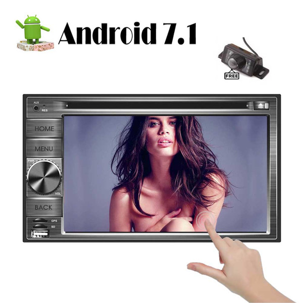 Android 7.1 Octa Core Car Stereo Double 2 Din 6.2'' Capacitive Touch Screen Car DVD Player In Dash GPS Navigation Bluetooth