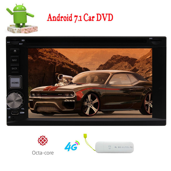 Android 7.1 Car Radio Stereo System 6.2'' Double 2din in Dash Car Video Player Car dvd Navigator Handsfree Bluetooth GPS Navigation