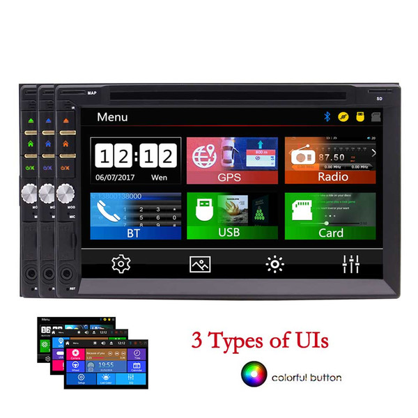 EinCar 7'' Double Din Car GPS Navigation Stereo in Dash Car DVD Player Autoradio Bluetooth USB/SD/Aux-in FM/AM Radio Receiver Headunits