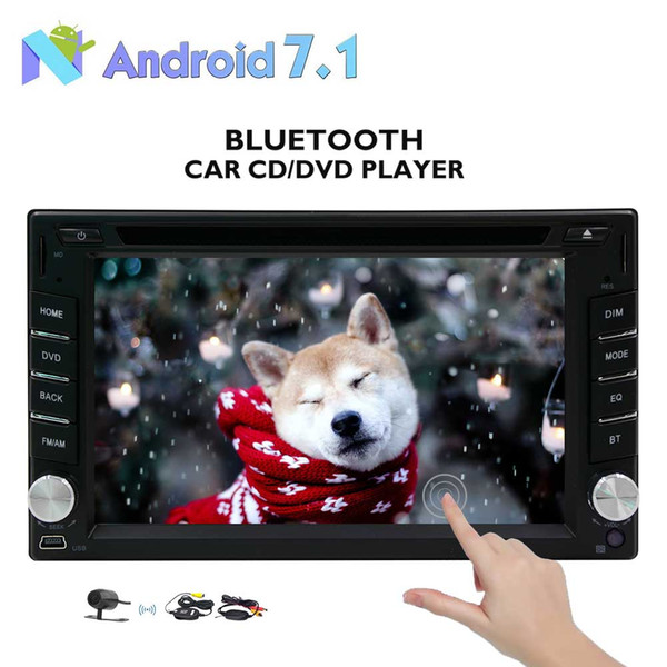 Android 7.1 Octa Core System Car DVD Player In Dash Double Din Car Stereo GPS Navigation Bluetooth WIFI 6.2'' Radio Receiver