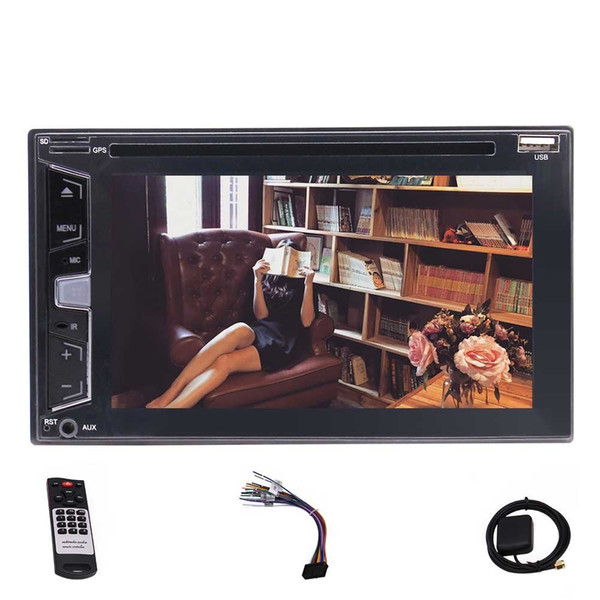 Eincar 6.2'' Double Din Car Stereo car DVD Player Headunit Autoradio 1080p screen GPS Navigation Bluetooth USB/AM FM RDS Rear Camera