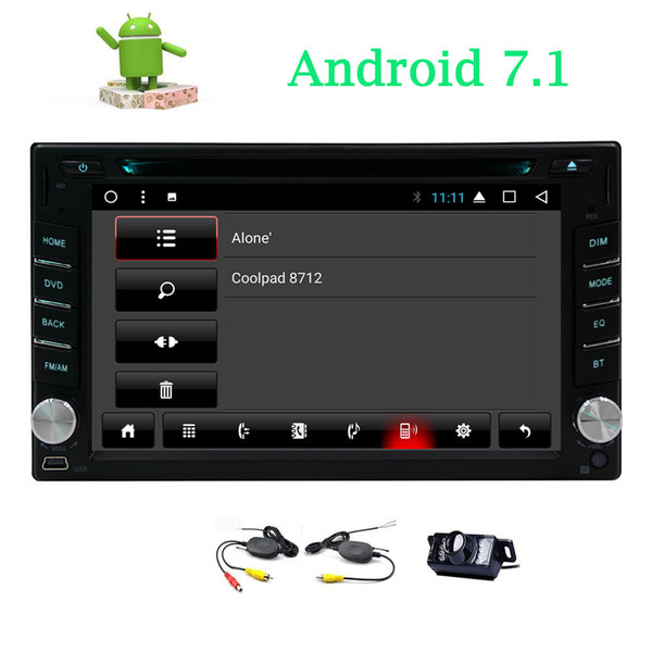 6.2'' Double Din in Dash Car DVD Player Android 7.1 Car Stereo Entertainment System Bluetooth USB MP3 Radio Video Wifi Mirrorlink