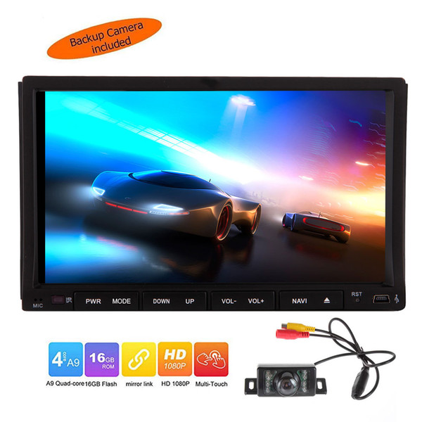 Android 6.0 Quad Core Double 2 din Car DVD Player Auto Stereo System GPS Navigation 7'' Touchscreen Auto Radio Audio Receiver Bluetooth