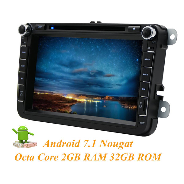 Andorid 7.1 CAR DVD Player Multimedia Player Double 2Din In Dash Octa Core 2GB+32GB GPS Navigation Bluetooth Head Unit 8