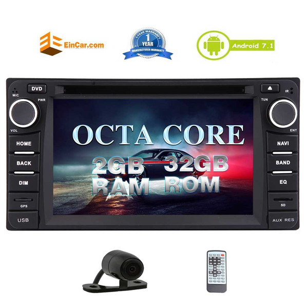 EinCar Android Car Stereo 7.1 Octa Core 2G 32G In Dash 2 Din GPS Navigation car DVD Player receiver Touch-Screen Radio Headunit