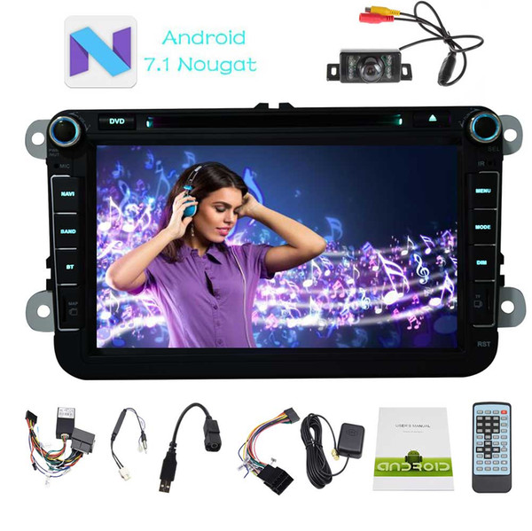 Android 7.1 Car Stereo car DVD Video Player Vehicles 8''Octa Core Double din in Dash 1024*600 Touchscreen FM/AM Radio Receiver Navigation