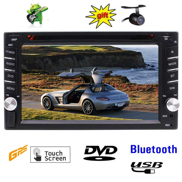 Android 6.0 Marshmallow System Touch Screen Car Stereo 6.2'' Double Din In Dash Car DVD CD Player GPS Navigation Bluetooth WiFi