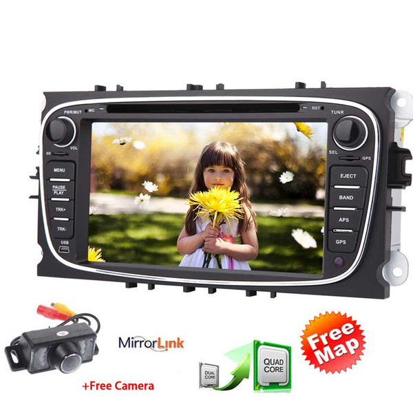 HD 7'' Touch Screen Car DVD Player Quad Core Android6.0 Car Stereo for Ford Focus Double Din GPS Navigation Auto Radio Bluetooth