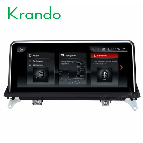 Krando Android 7.1 10.25'' car dvd audio navigation gps for BMW X5 E70/X6 E71 2010-2013 player multimedia system with bluetooth