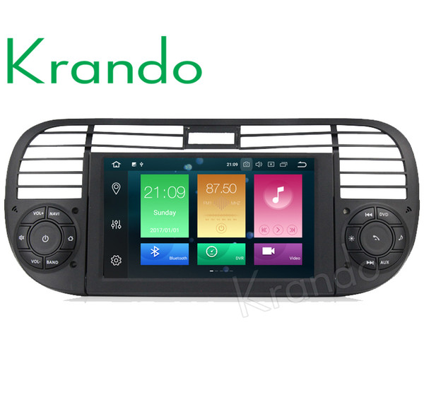 Krando Android 8.0 6.2'' 32GB ROM car dvd radio for Fiat 500 2007-2016 gps navigation player Steering wheel control wifi dab+