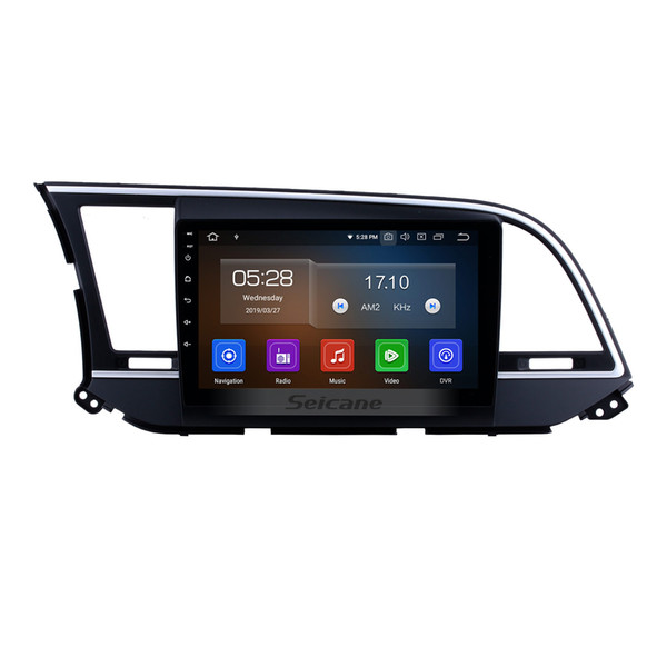 Aftermarket 9 inch Android 9.0 Touchscreen Car Multimedia Player for 2016 Hyundai Elantra with GPS Navi USB Support OBD II DVR 3G/4G car dvd