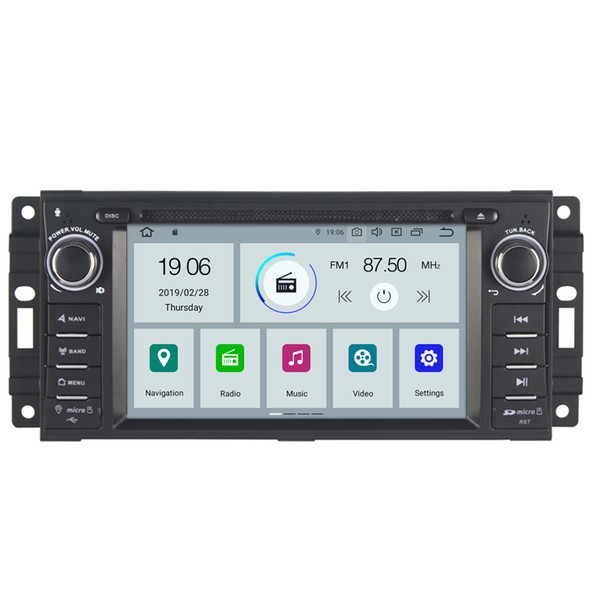 COIKA Android 9.0 Car DVD Player For Jeep Commander Compass Grand Cherokee Dodge GPS Navi Radio BT SWC WIFI OBD DVR Mirror Link