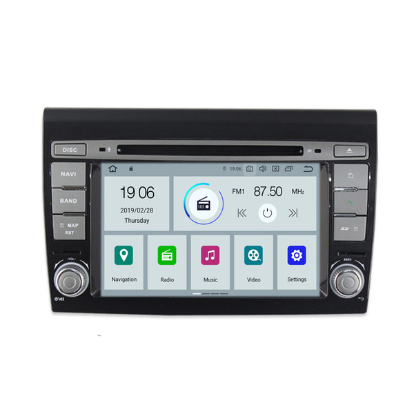 COIKA Android 9.0 System Quad Core Car DVD Player For Fiat Bravo GPS Navi Radio OBD DVR Mirror Screen Phone Link SWC 2+16G RAM