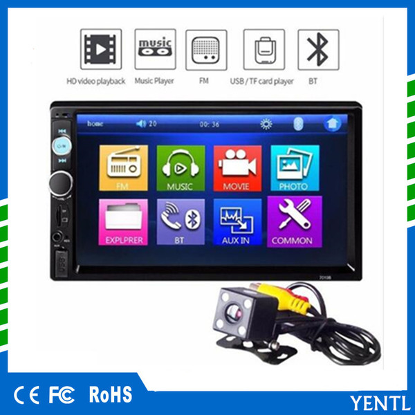 Free shipping YENTL 7010B 2 Din Car Video Player Car DVD 7 inch Bluetooth FM Radio Car MP5 Player Stereo Audio 7 