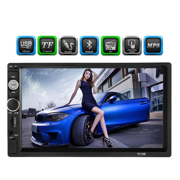 New 7 inch Universal 2 Din HD Bluetooth Car autoradio MP5 Player Multimedia Radio Entertainment USB/TF FM Aux Input Car DVD