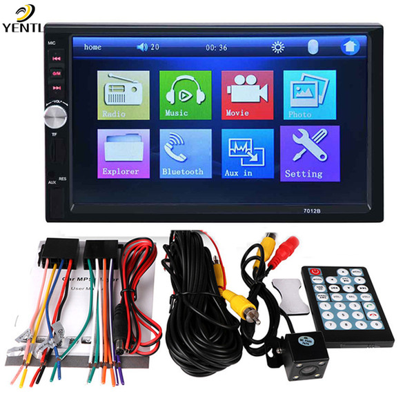 Free shipping dhl yentl 2 Din Car DVD 7 inch HD In Dash Touch Screen BluetoothCar Radio Player Stereo USB Touch Screen 2 DIN Car MP5 MP3