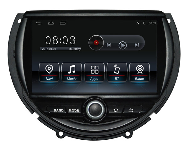 Quad-core 1024*600 HD screen Android 7.1 Car DVD GPS Navigation for Mini Cooper 2014-2016 with 3G/Wifi DVR OBD 1080P