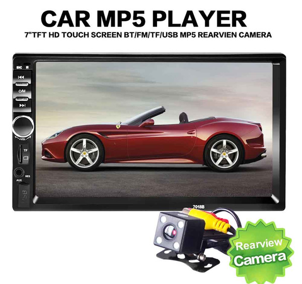 Universal 7 Inch 2-DIN Car DVD Car Audio Stereo Player 7018B Touch Screen Car Video MP5 Player TF SD MMC USB FM Radio Hands-free Call