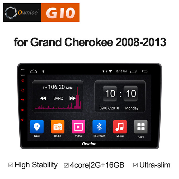 HD Android 8.1 Quad 4 Core 2GB RAM+16GB ROM Car DVD Player For Grand Cherokee 2008-2013 GPS Navigation Radio Stereo 4G SIM WiFi