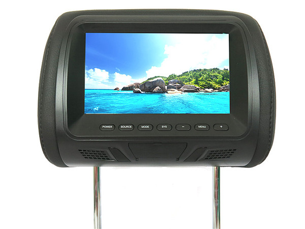 7 Inch Leather Headrest Car DVD Monitor for Honda Toyota BMW Audi Benz Nissan Mitsubishi Hyundai Jaguar Auto Pillow Headrest Monitor