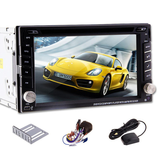 100% New universal Car Radio Double 2 din Car DVD Player GPS Navigation In dash Car PC Stereo Head Unit video+Free Map