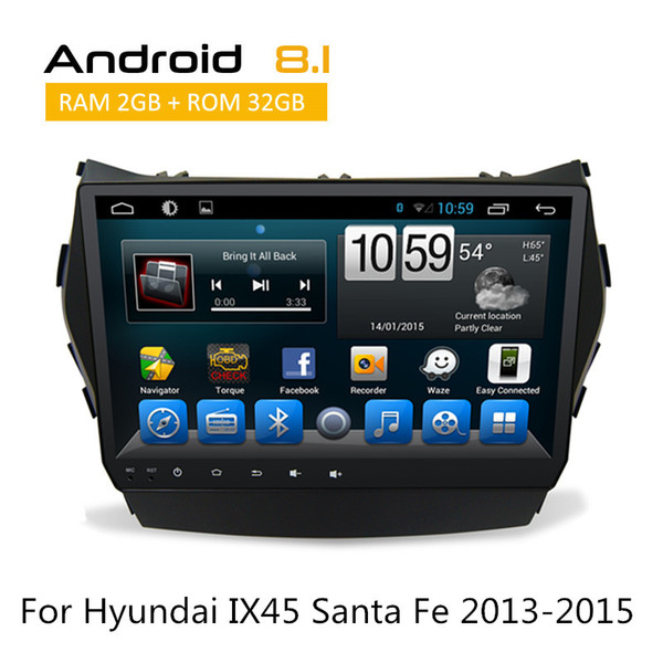 Double Din Head Unit For Hyundai IX45 Santa Fe 2013 Car DVD Multimedia System With Full Touch Screen AUX Bluetooth